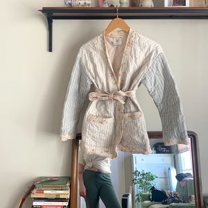 Madewell x The New Denim Project Patchwork Quilted Jacket with tie